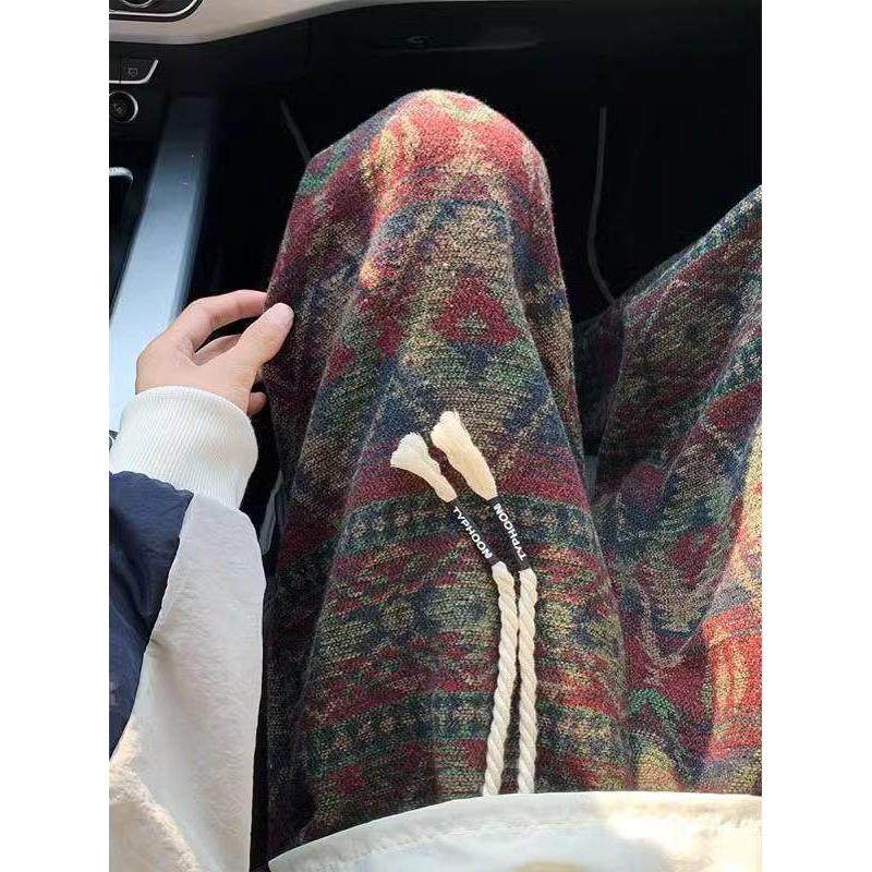 法式rouje damas脏脏风新中式裤子女春秋款民族风针织vintage卫裤,淘宝优惠券,粉丝福利购,淘宝优惠卷