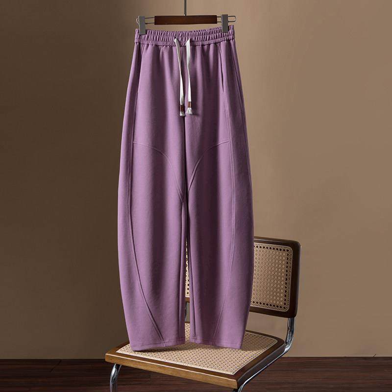韩国休闲垂感阔腿香蕉裤女2025年春秋新款加绒宽松显瘦哈伦镰刀裤,淘宝优惠券,粉丝福利购,淘宝优惠卷