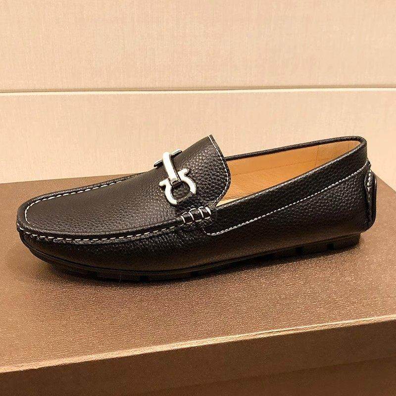 VAN WALLY英伦风豆豆鞋男真皮夏季2025新款商务休闲一脚蹬男皮鞋,淘宝优惠券,粉丝福利购,淘宝优惠卷