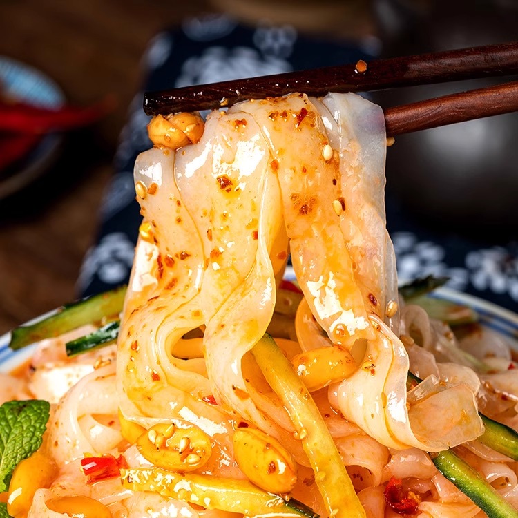 0脂低卡魔芋凉皮面皮凉面轻食代餐热量主食品早餐速食粉丝面条 - 图3