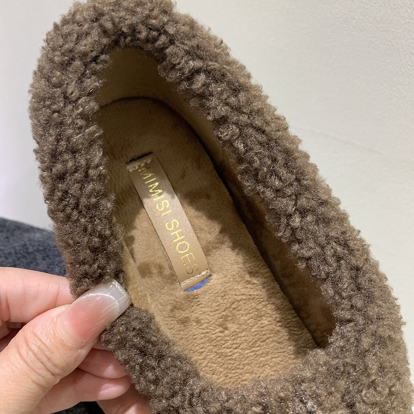 法式复古羊羔毛尖头深口单鞋女秋冬新款内增高保暖加绒百搭毛毛鞋,淘宝优惠券,粉丝福利购,淘宝优惠卷