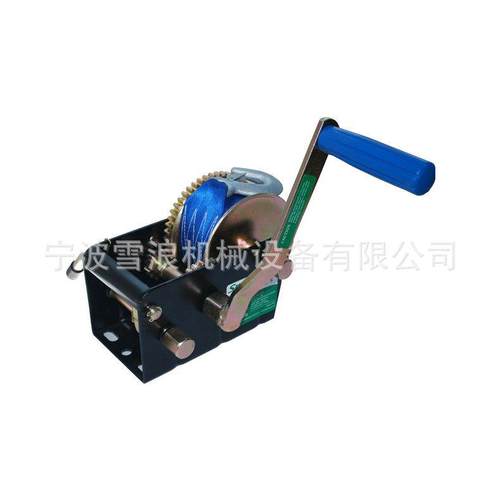 厂家喷塑绞盘1500磅手摇绞盘钢丝绳手动绞盘手动卷扬机 - 图1