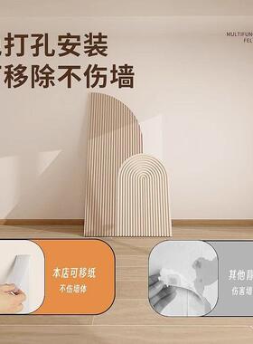 入户鞋柜墙贴入户门墙面遮丑装饰高级感毛毡墙贴护墙板墙围软包背