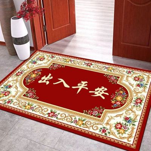 入户地垫硅藻泥红色进户脚垫浴室卫生间吸水防滑门垫出入平安地垫 - 图0