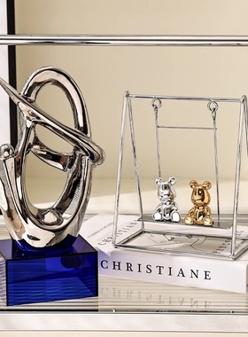 网红创意小熊装饰品摆件解压轻奢