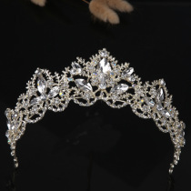 2020 European and American new zircons water drill bridal crown headwear wedding upscale luxury and European and American crown wedding dresses