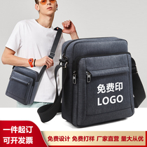 Mens single shoulder bag Sport small number of trips Multi-functional Male Waterproof Set Print Logo Oxford Busted Diagonal Satined Bag