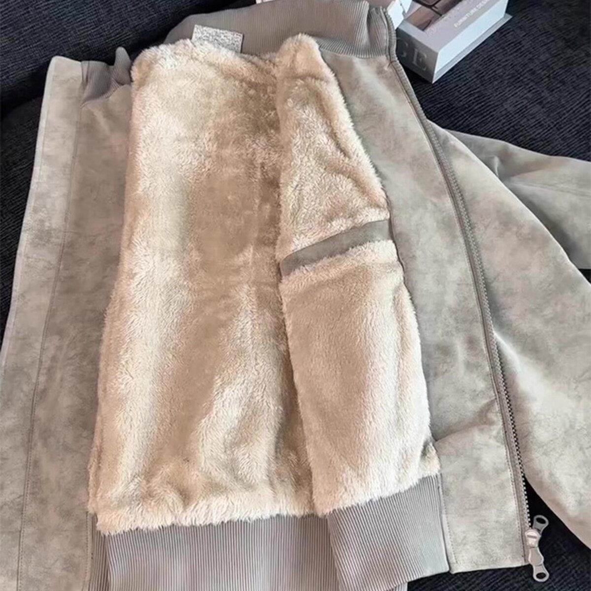 美式雾面扎染羊羔绒外套男冬季加绒加厚夹克棉服立领PU皮机车皮衣,淘宝优惠券,粉丝福利购,淘宝优惠卷