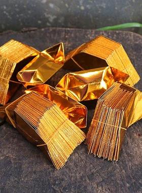 包邮无字金元宝切角成品金箔纸金条烧纸金元宝纸纸一包1000个