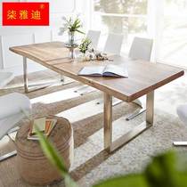 New Products Loft Nordic Solid Wood Meeting Table Long Table Minima Modern Table Home Reception Negotiation Table Desk Chair