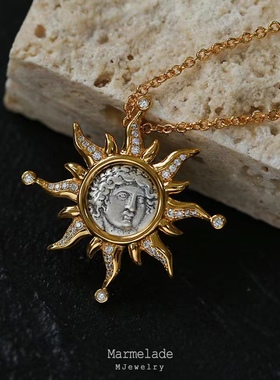 Marmelade太阳神项链耳饰独特古币设计百搭女2024年春夏轻奢小众