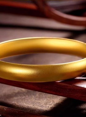 泥鳅手镯女款加宽磨砂宽面素圈