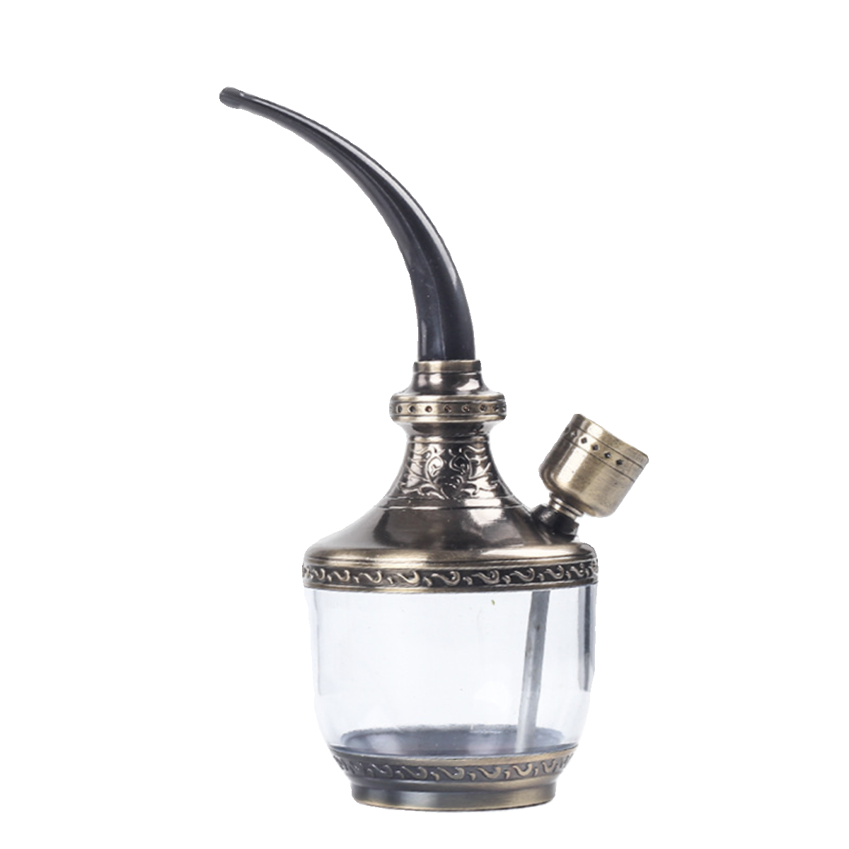 jd168水烟壶烟斗弯式小号水循环过滤器烟具双用烟锅双用男士礼品 - 图3