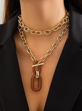 Personalized buckle collarbone collar decoration for women