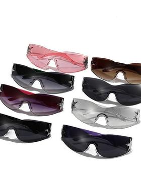 Punk One Piece Sunglasses Goggle New Y2k Luxury Brand Sun Gl