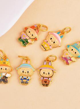 可爱卡通拉布布吊坠项链