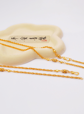 凤扣如意精致复古保色项链沙金