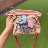 Дисней, нейлоновая сумка через плечо с молнией, с вышивкой
