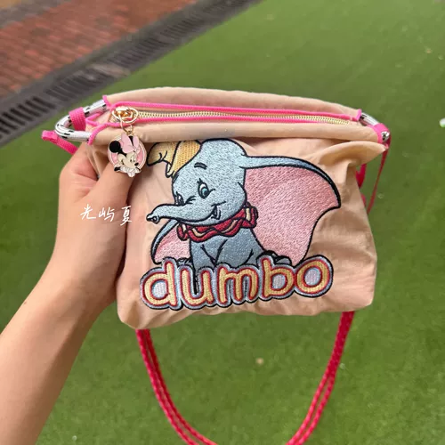Дисней, нейлоновая сумка через плечо с молнией, с вышивкой