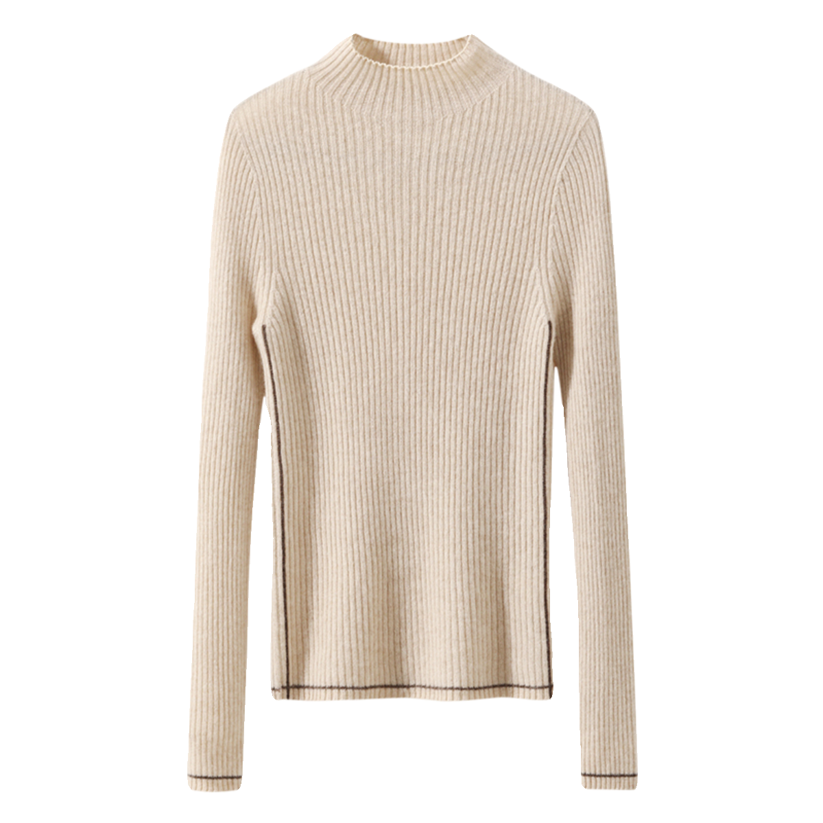 抵达温暖丨100%纯山羊绒半高领打底衫显瘦毛衣针织内搭冬季套头女,淘宝优惠券,粉丝福利购,淘宝优惠卷