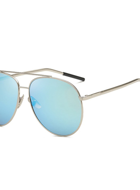 欧美2025个性炫目色彩膜反光太阳眼镜1715防紫外线蛤蟆镜男女墨镜