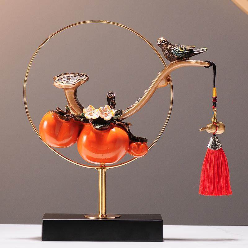 家柿柿如意柿摆件礼物客厅玄关子酒柜电视柜装饰品迁ZXG礼云乔鹿,淘宝优惠券,粉丝福利购,淘宝优惠卷