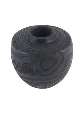 厂家墅销售手工新中式黑色碳化木型质摆21007件民宿酒店别艺术造