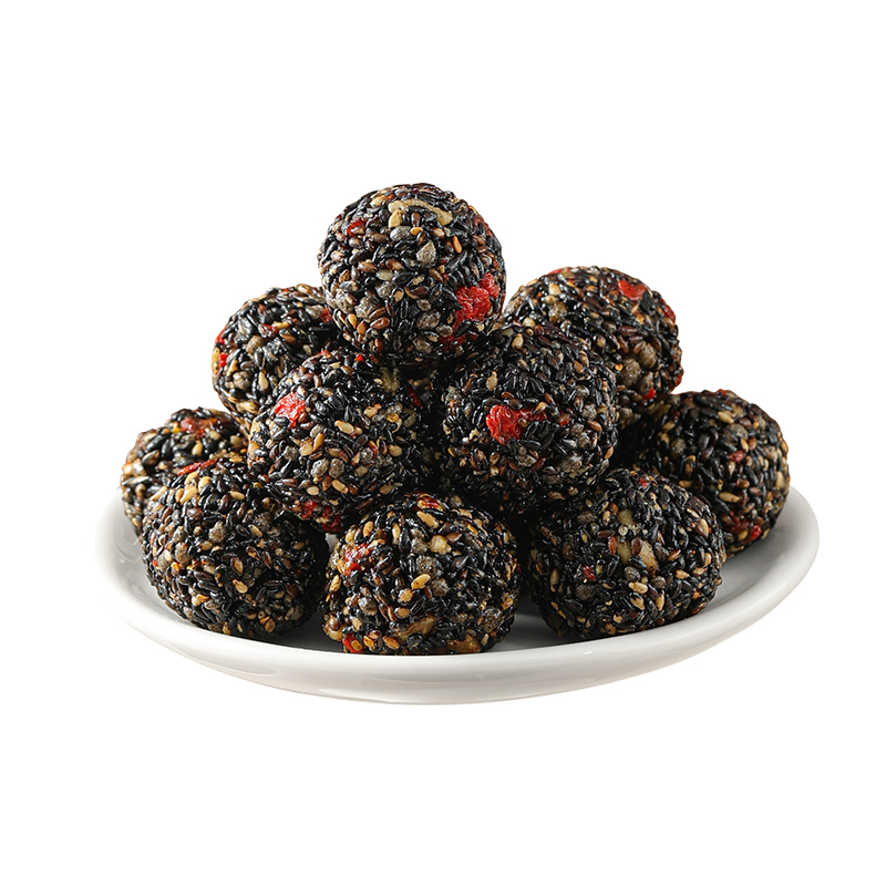 黑芝麻丸核桃桑葚丸枸杞红枣无蔗糖纯黑男人女人养生五黑丸零食品 - 图3