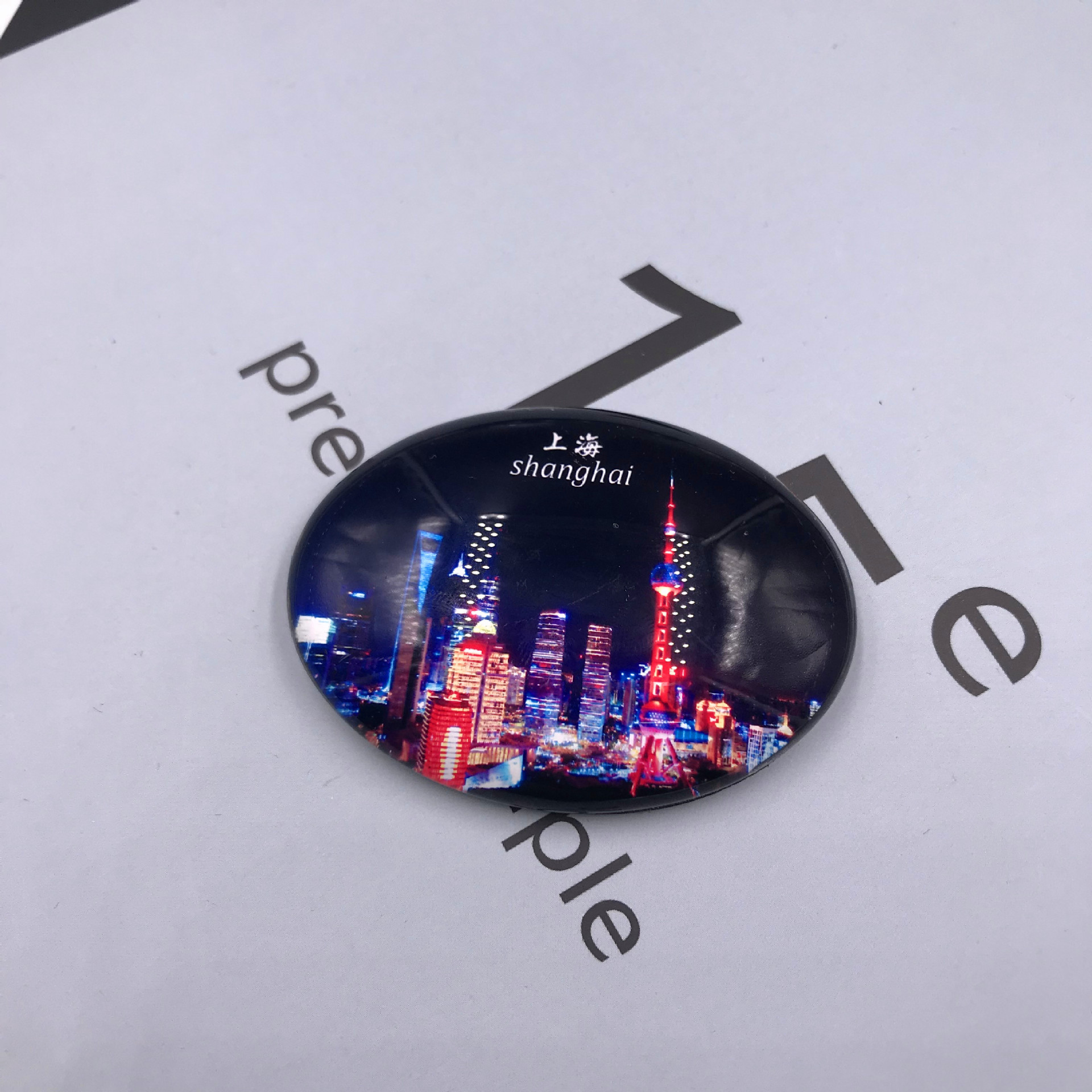 Shanghai souvenir China crystal fridge magnet - 图1