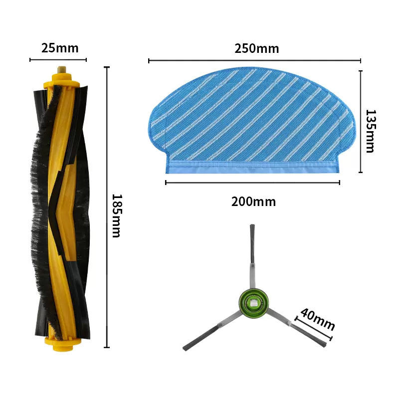 适配科沃斯T5max配件扫地机器人N8DJ65DX55滚边刷滤网一次性抹布-图1
