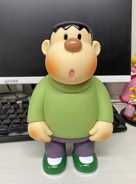 歪头胖虎手办胖可爱胖虎摆件呆萌公仔办公桌面摆件家居饰品