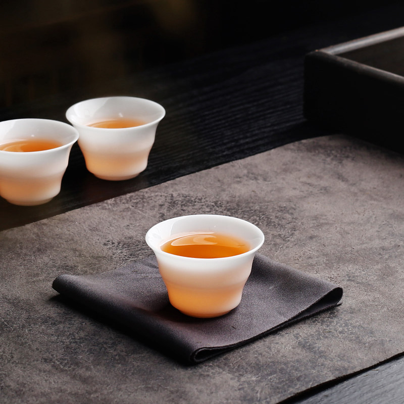 薄胎玉瓷茶杯品茗杯陶瓷功夫茶杯套装德化白瓷竹节杯高档家用客杯,淘宝优惠券,粉丝福利购,淘宝优惠卷