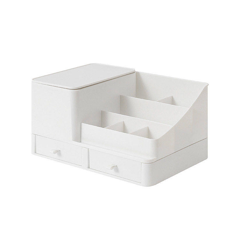 彩妆文具件塑料收纳盒多功能梳妆台开门收纳盒大容量化妆品收纳盒,淘宝优惠券,粉丝福利购,淘宝优惠卷