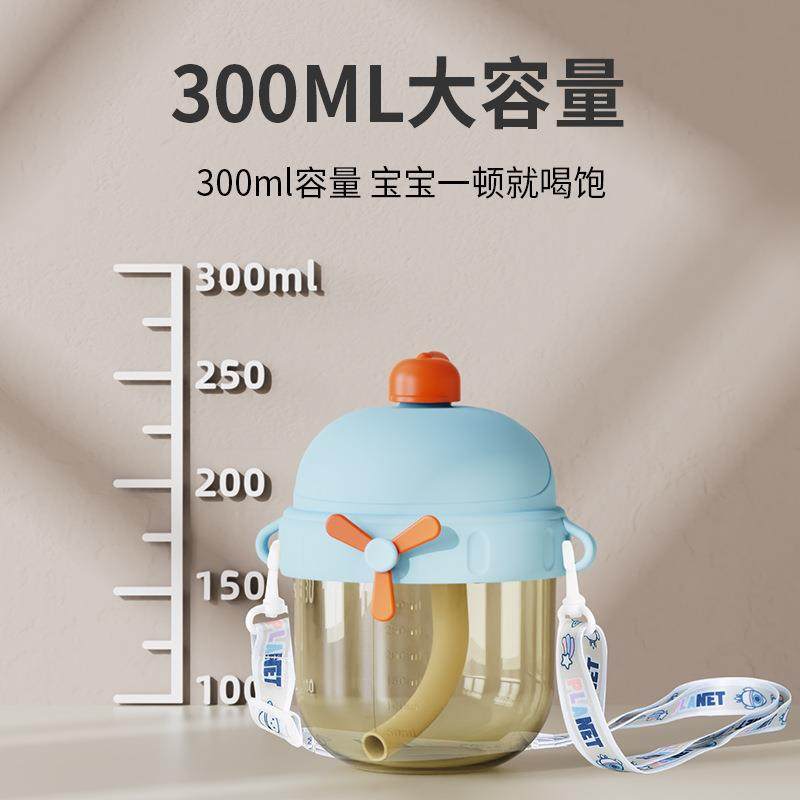 宝宝学饮杯专用吸管杯儿童喝奶牛奶杯带刻度背带婴儿水杯杯子,淘宝优惠券,粉丝福利购,淘宝优惠卷