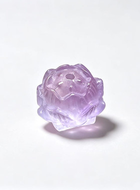 天然原矿薰衣草紫水晶吊坠佛公九尾狐葫芦莲花手链手串配饰DIY