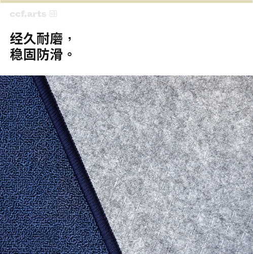 CCF 布鲁斯白马蓝色防滑地垫入户进门垫家用脚垫加厚防滑玄关高级 - 图3