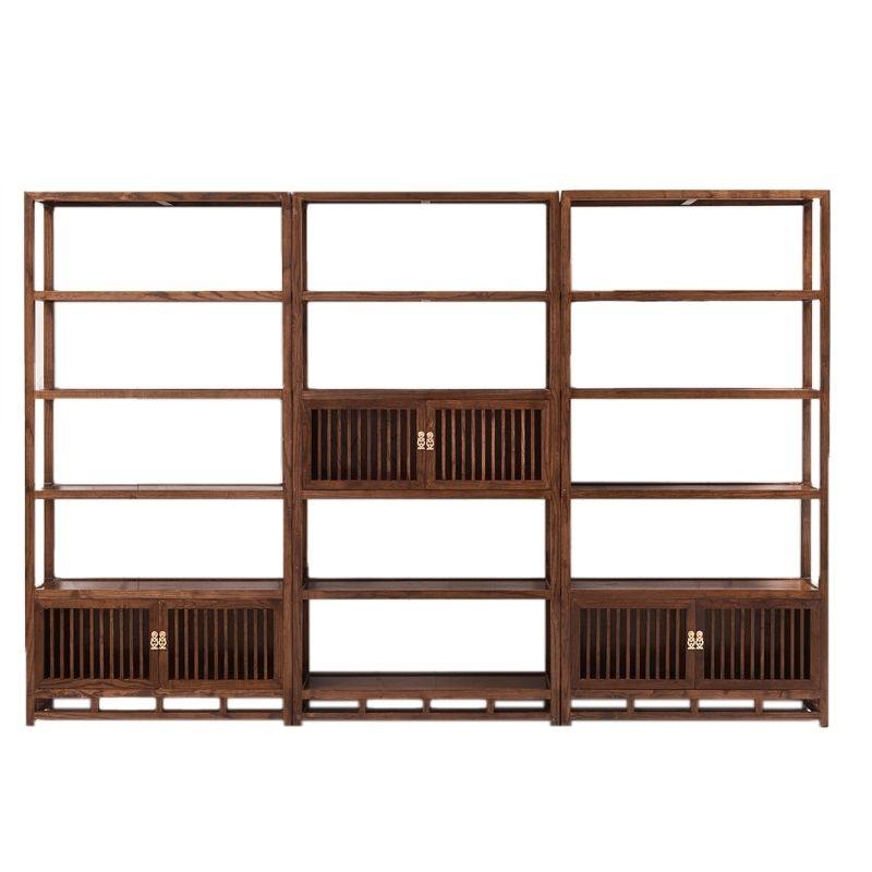 老榆木茶叶架新中式展架实木博古架货架定做简约现代书架带灯货架,淘宝优惠券,粉丝福利购,淘宝优惠卷