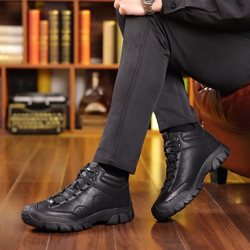 新款羊毛保暖棉鞋男款冬季加绒高帮真皮鞋男士登山爸爸鞋子男鞋靴,淘宝优惠券,粉丝福利购,淘宝优惠卷