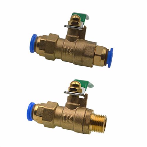 气泵阀门空压机4分铜球阀气动开 关放水阀直通气管快速快插接头2 - 图1