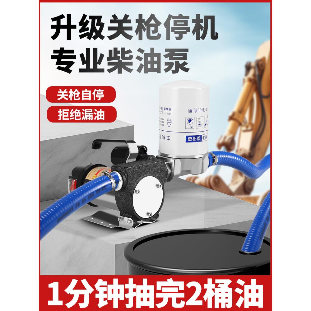 电动抽油泵正反转12v24v220v柴油泵加油抽油机自吸泵加油神器