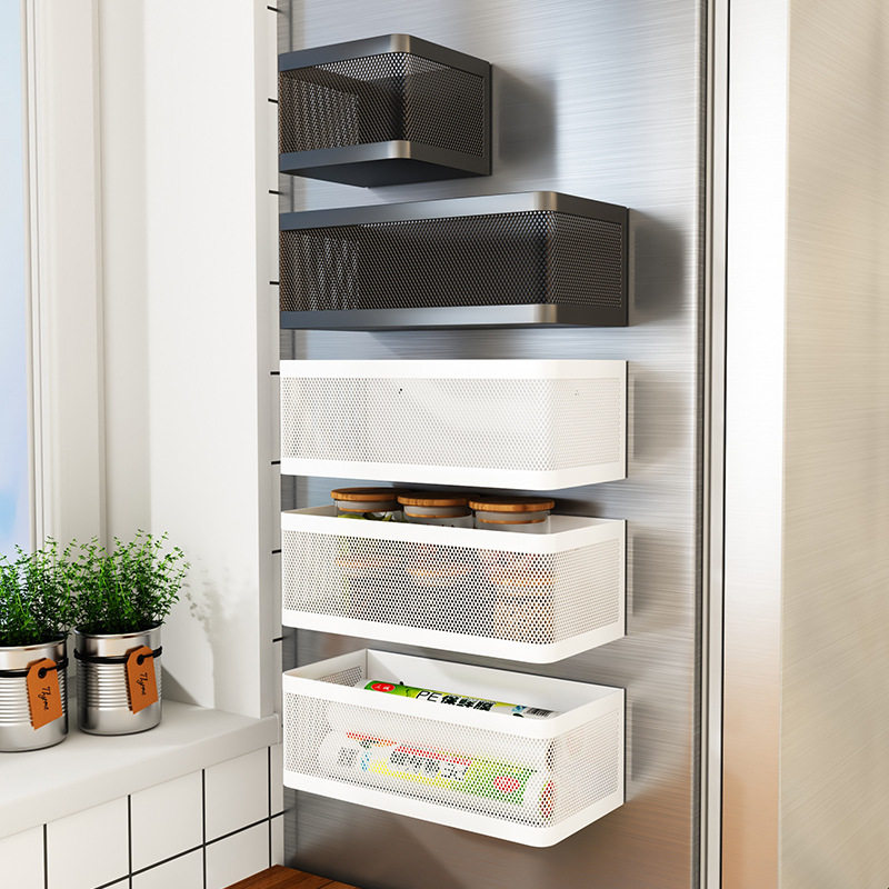 Kitchen refrigerator side storage magnetic storage