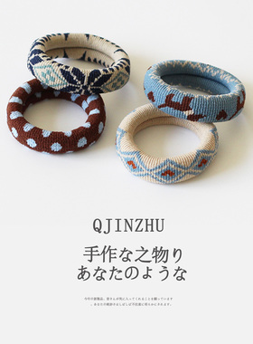 秋冬彩绘高弹力小肠发圈
