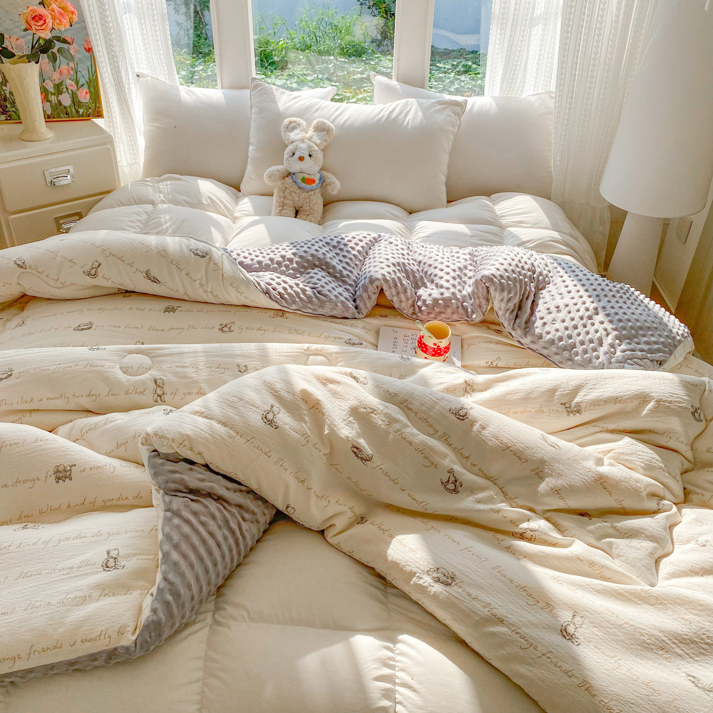 A类母婴纤维被子原棉大豆被冬被棉被加厚保暖冬季学生宿舍春秋被