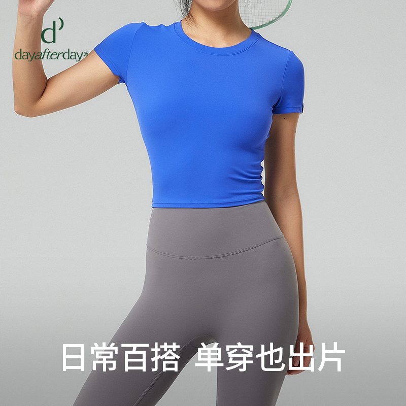 dayafterday健身上衣专业跑步速干瑜伽服女2024新款运动短袖t恤 - 图0