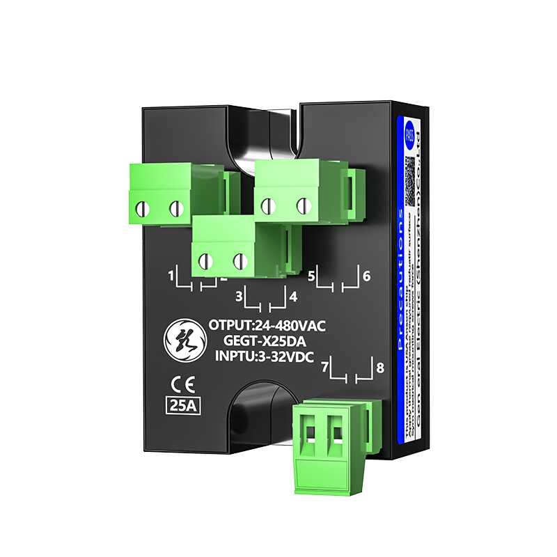 三相固态继电器GEGT-X25DA小型220V直流交流25A散热器正反转单相 - 图3