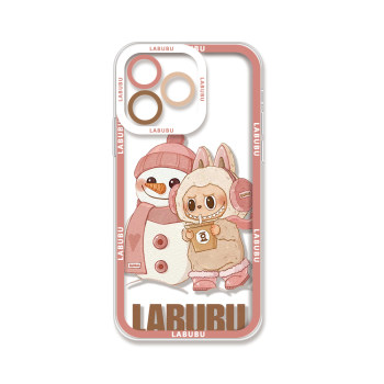 labubu cartoon ກໍລະນີໂທລະສັບມືຖື silicone ໂປ່ງໃສທີ່ເຫມາະສົມສໍາລັບ IQOO Neo9Pro Xiaomi MIX4 Redmi K30S OnePlus 8