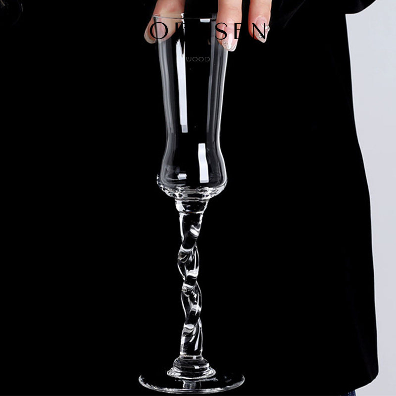 MODASEN丨秋月 KFEN创意高档玻璃香槟杯家用高脚扭扭杯白葡萄酒杯,淘宝优惠券,粉丝福利购,淘宝优惠卷