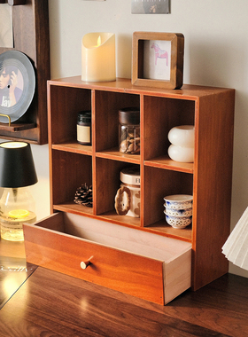 简易客厅多层格子柜家用靠墙桌面