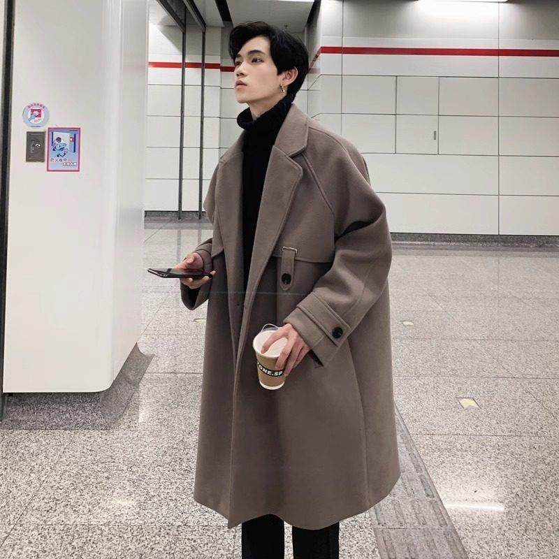 中长版风衣男春秋季2025新款小众设计感毛呢过膝大衣男士休闲 外,淘宝优惠券,粉丝福利购,淘宝优惠卷