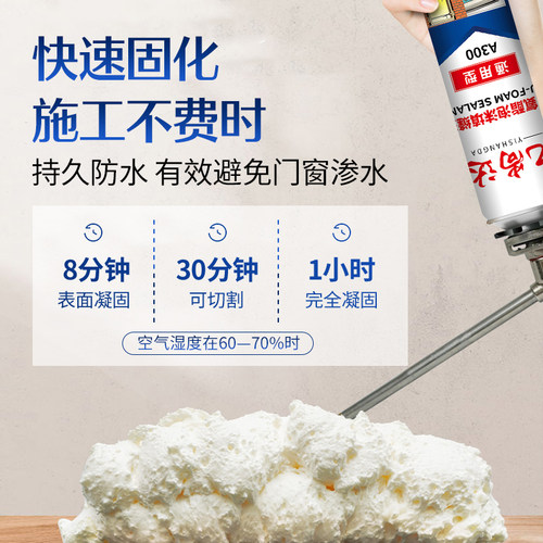 强力发泡胶泡沫胶门窗墙体专用堵洞填充膨胀密封快速固化防水补漏 - 图0
